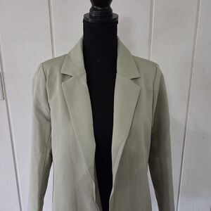 Missguided Tailored Boyfriend Blazer Sage Light Green Size 4